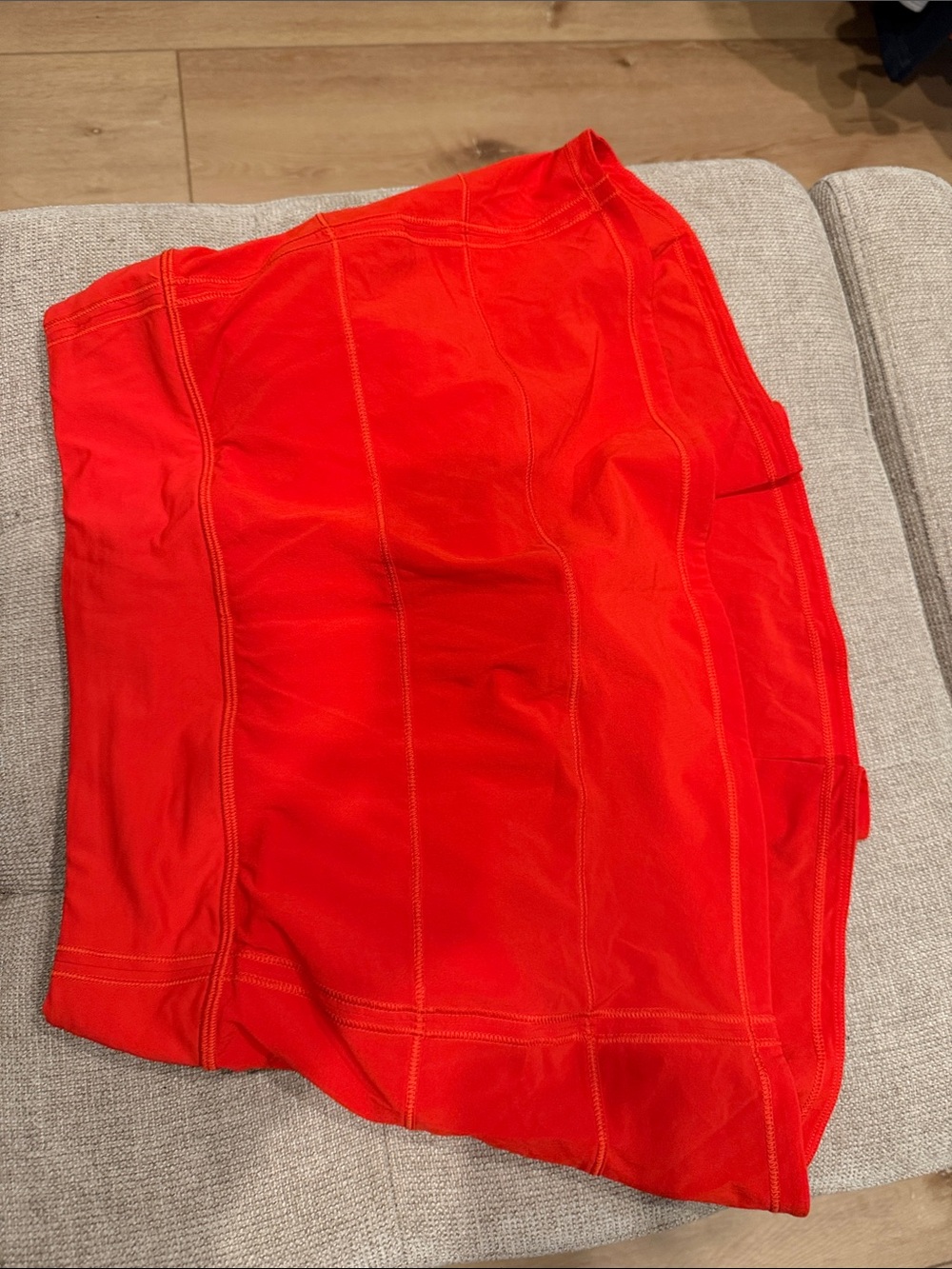 lululemon athletica Bright Red Seam-Panel Mini Skirt